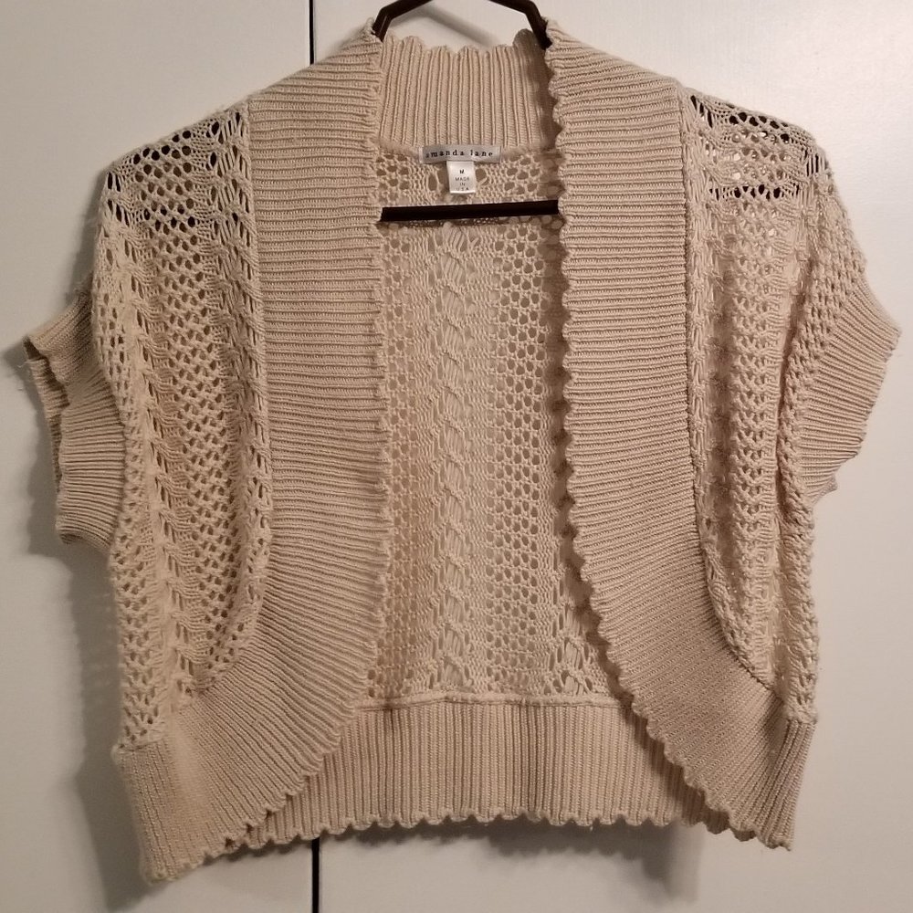 amanda lane shrug tan medium